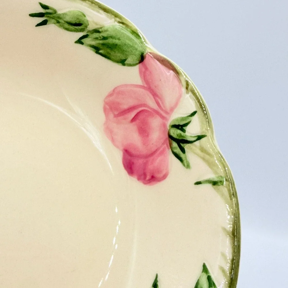 VTG Franciscan Desert Rose Fruit Dessert Bowl California USA Hand Decorated
